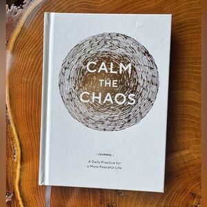 NWT Calm the Chaos Chronicle Books White and Brown Journal